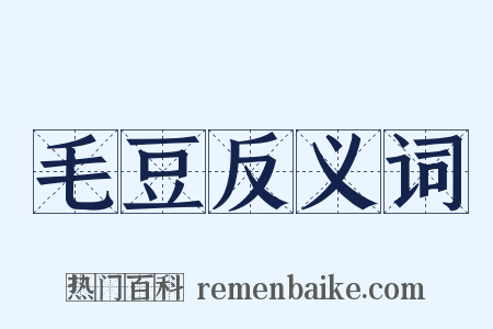 毛豆反义词是什么意思的图片